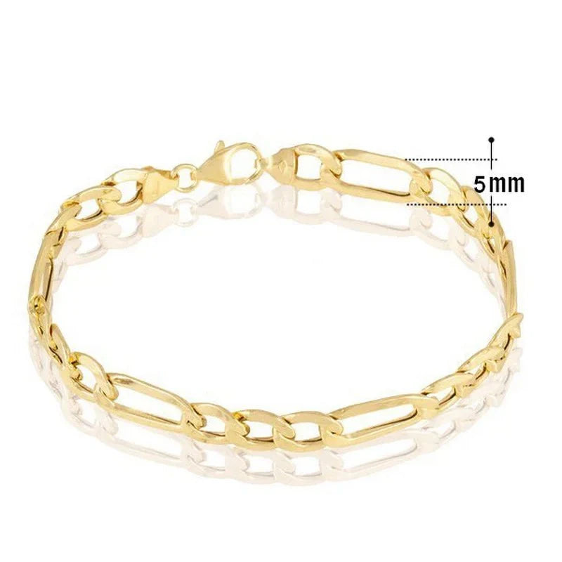 Bracelet pour femme - Maille figaro -4/5/6 mm