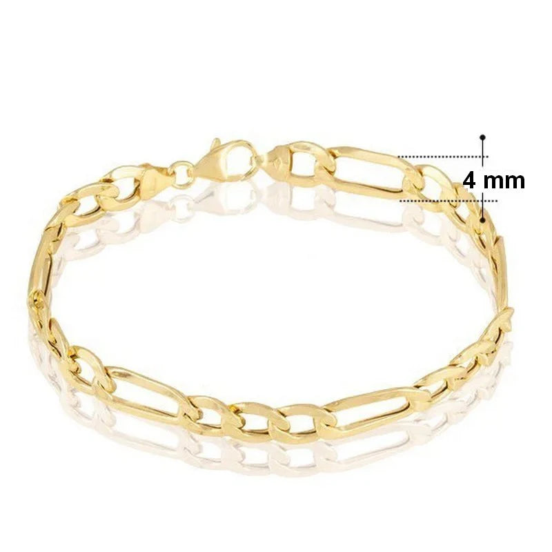 Bracelet pour femme - Maille figaro -4/5/6 mm