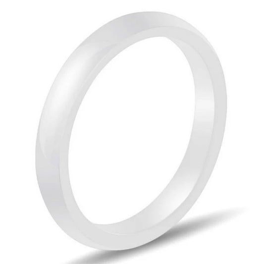 Bague céramique pour femme - Anneau blanc