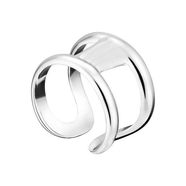 Bague ouverte argenté acier 316