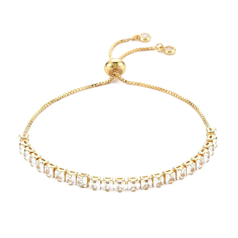 Bracelet pour femme - coulissant lignée de strass