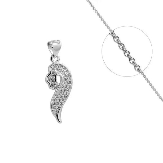 Collier pour femme pendentif original serti de zirconiums