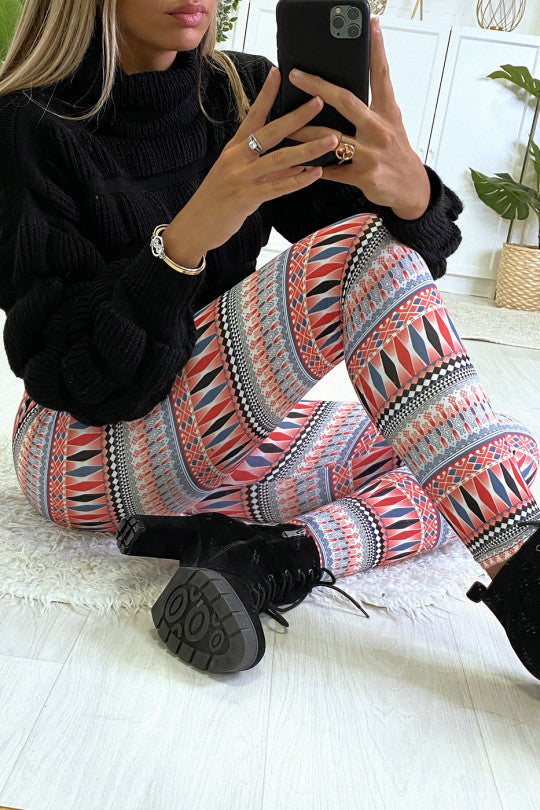 Legging à motif corail